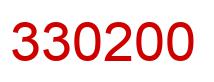 Number 330200 red image