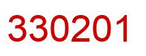 Number 330201 red image