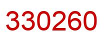 Number 330260 red image