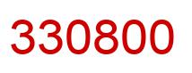 Number 330800 red image