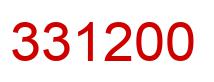 Number 331200 red image