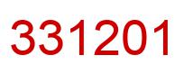 Number 331201 red image