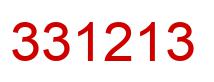 Number 331213 red image