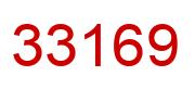 Number 33169 red image
