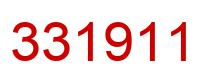 Number 331911 red image