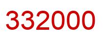Number 332000 red image