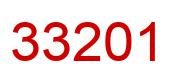 Number 33201 red image