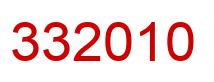 Number 332010 red image
