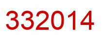 Number 332014 red image