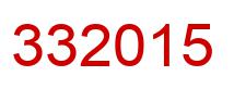 Number 332015 red image