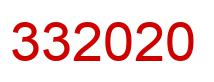Number 332020 red image