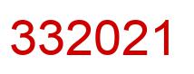 Number 332021 red image