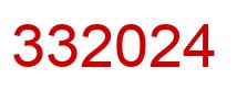 Number 332024 red image