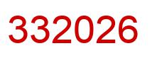 Number 332026 red image