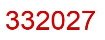 Number 332027 red image