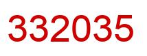 Number 332035 red image