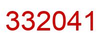 Number 332041 red image