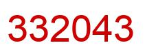Number 332043 red image