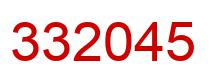Number 332045 red image
