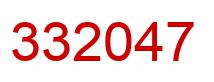 Number 332047 red image