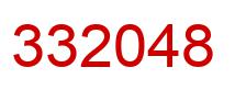 Number 332048 red image