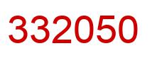 Number 332050 red image