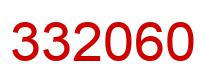 Number 332060 red image
