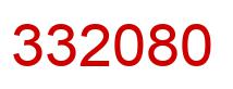 Number 332080 red image