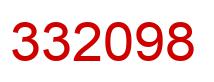 Number 332098 red image