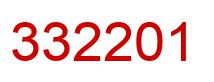 Number 332201 red image