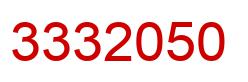 Number 3332050 red image