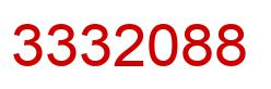 Number 3332088 red image