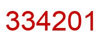 Number 334201 red image