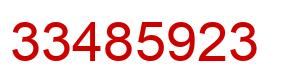 Number 33485923 red image