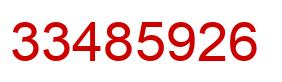 Number 33485926 red image