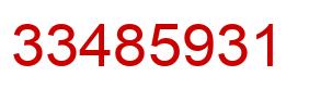 Number 33485931 red image