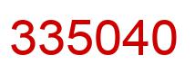 Number 335040 red image