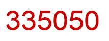 Number 335050 red image
