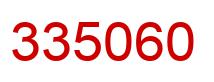 Number 335060 red image