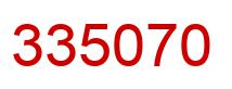 Number 335070 red image