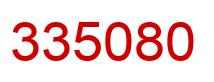 Number 335080 red image