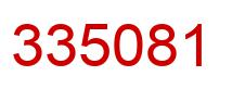 Number 335081 red image