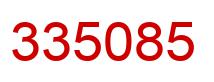 Number 335085 red image