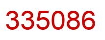 Number 335086 red image