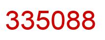 Number 335088 red image