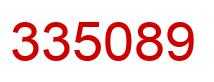 Number 335089 red image