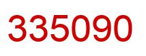 Number 335090 red image