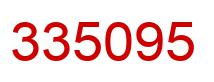Number 335095 red image