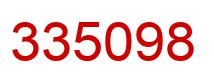 Number 335098 red image