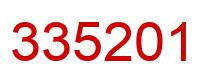 Number 335201 red image